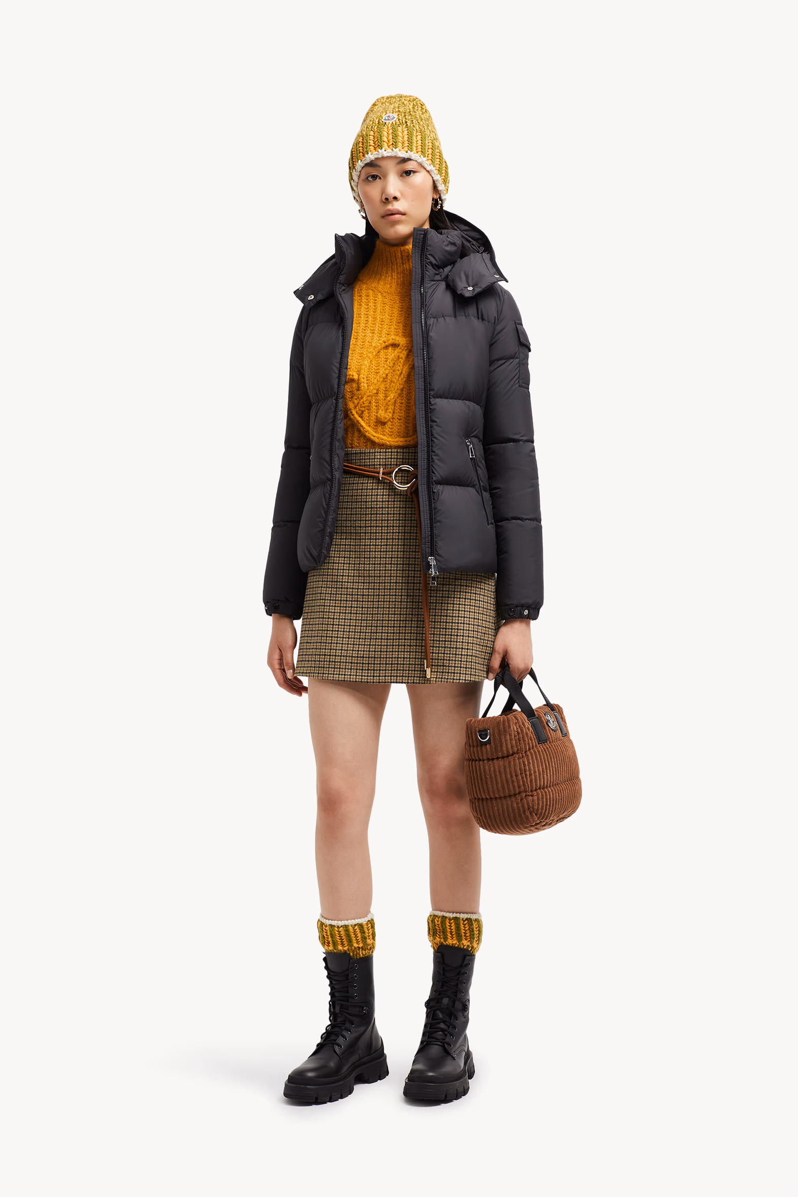 Doudoune courte à capuche Fourmines Noir Moncler 0